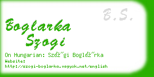 boglarka szogi business card